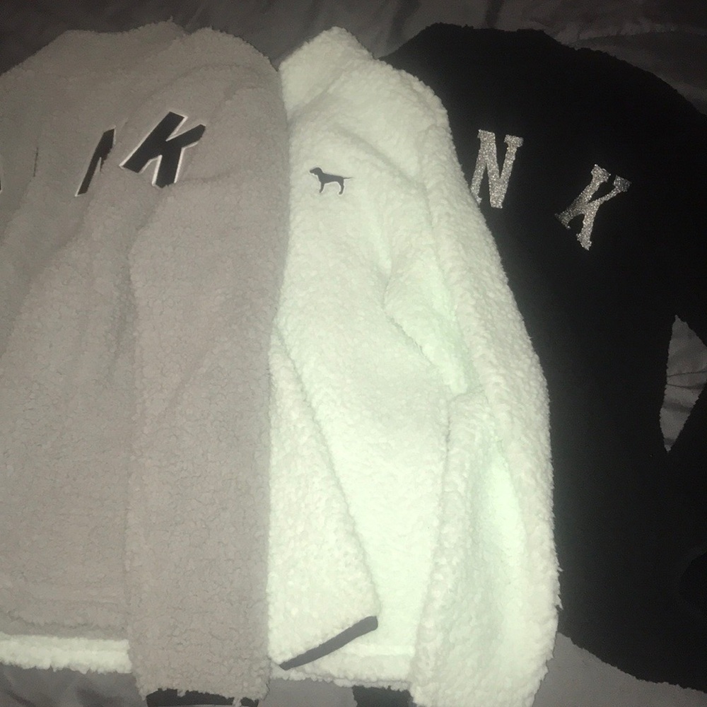 Victoria secret half zip Sherpa bundle